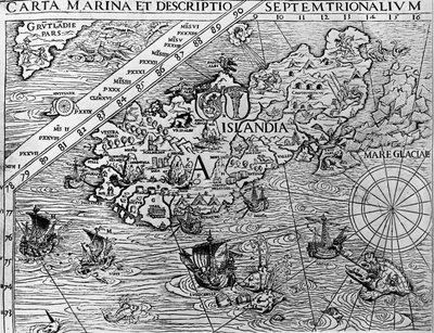 Islanda, circa 1539 (dettaglio) da Unknown artist