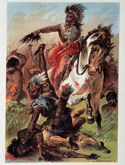 Illustrazione di "Calzini di cuoio" di F. Cooper da Unknown artist
