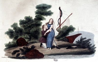 Illustrazione del romanzo “Paul e Virginie” scritto da Henri Bernardin de Saint Pierre da Unknown artist