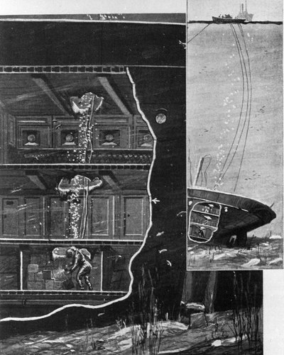 Nel 1885, il subacqueo Alexander Lambert raggiunse la camera del tesoro del relitto dell