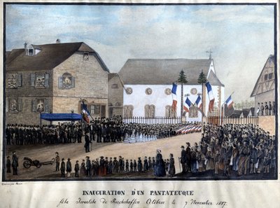 Inaugurazione di un pentateuco, festa ebraica di Reichshoffen celebrata il 7/11/1857 da Unknown artist