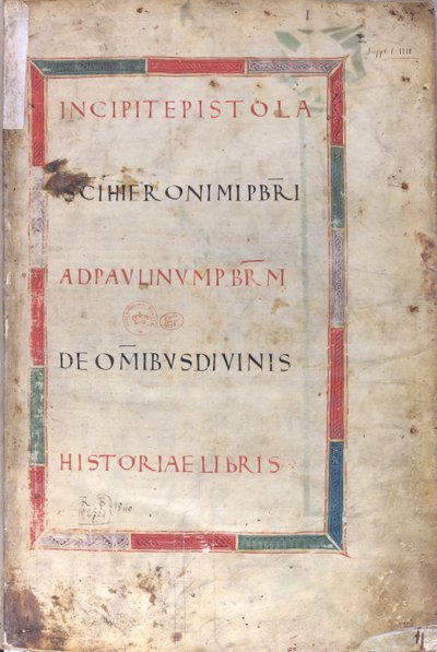 Incipit Epistola, pagina incipitaria della Epistola, XI secolo (miniatura, manoscritto membranaceo) da Unknown artist