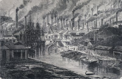 Industria in Inghilterra: Fabbrica di rame di Mr. Vivian (Manchester), "Il giro del mondo", 2a settimana 1865 da Unknown artist