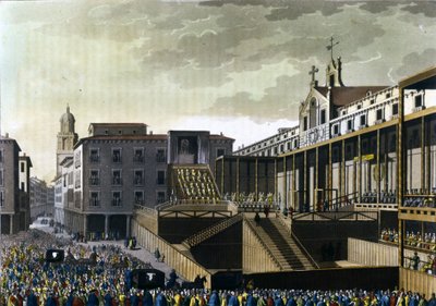 Scena di inquisizione nella piazza pubblica di Burgos, Spagna. XVI secolo da Unknown artist