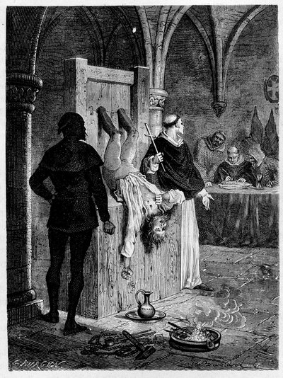 Scena di inquisizione con tortura da Unknown artist