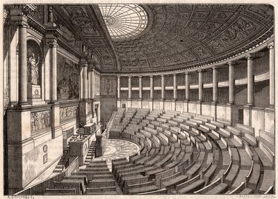 Veduta interna della Camera dei Deputati (Assemblea Nazionale), precedentemente chiamata Palais Bourbon, Parigi, Francia da Unknown