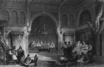 Interno di una stanza femminile, ad Algeri da Unknown artist
