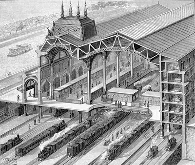 Panoramica interna della nuova stazione di Orléans sul Quai d