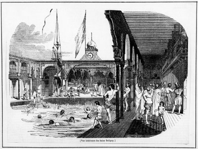 Veduta interna dei Bagni Deligny - Carnavalet, s.d. da Unknown artist