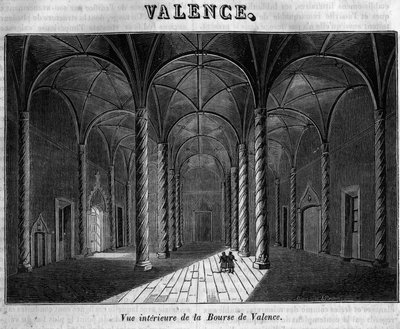 Vista interna della Borsa di Valencia nel XIX secolo da Unknown artist