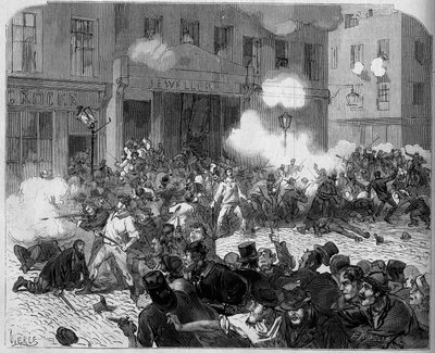 Irlanda 1872: disordini a Belfast, lotta tra orangisti e cattolici da Unknown artist