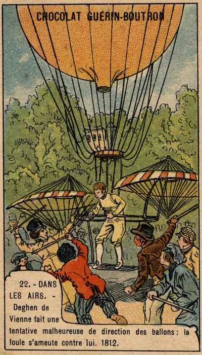 Jacob Deghen (Degen) tentò di guidare aerostati nel 1812 a Vienna da Unknown artist