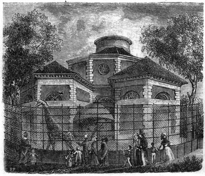 Jardin des Plantes a Parigi nel 1861: rotonda degli elefanti e delle giraffe da Unknown artist