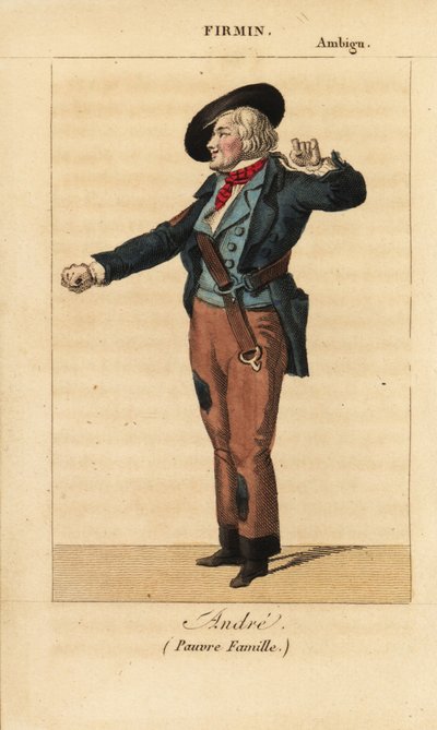 Jean-Baptiste Firmin come Andre nel melodramma Pauvre Famille di Benjamin e Melchior al Theatre de l