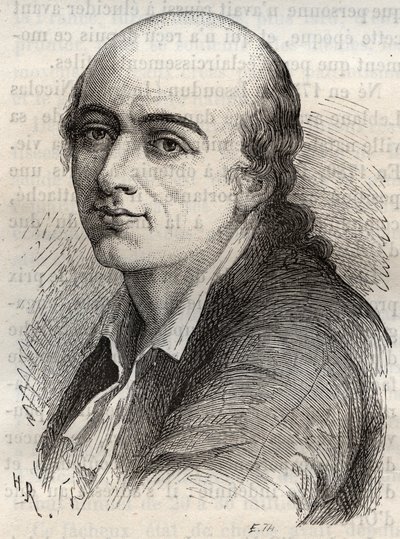 Jean-Claude Delametherie (Jean Claude la Metherie) (1743-1817) naturalista, mineralogista e paleontologo francese da Unknown artist