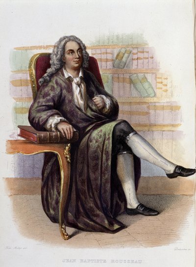 Jean Baptiste (Jean-Baptiste) Rousseau (1670-1741), poeta francese - in "Le Plutarque français", Ed. Mennechet da Unknown artist