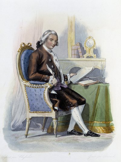 Jean Baptiste Louis Gresset (1709-1777) in Ed. Mennechet, "Le Plutarque francais" da Unknown artist
