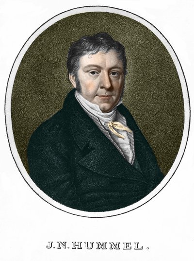 Jean Nepomucene (Jean-Nepomucene) Hummel (Johann Nepomuk Hummel) (1778-1837). Pianista e compositore austriaco da Unknown artist
