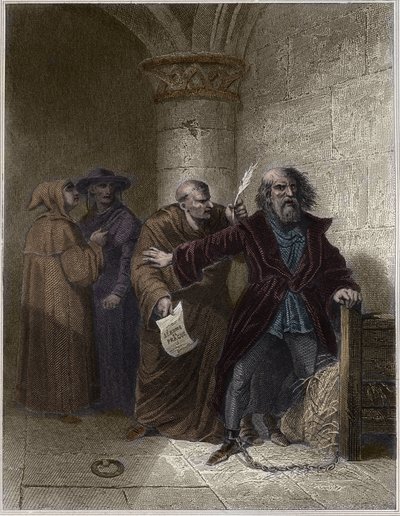 Jerome di Praga rifiuta di abiurare - Jerome di Praga (1379-1416) riformatore della chiesa, rifiuta di ritrattare da Unknown artist