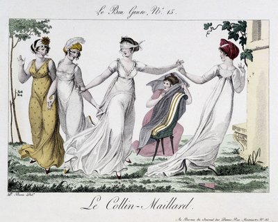 Gioco del Colin-Maillard (Colin Maillard) - in "Le Bon genre", n.14, inizio XIX secolo da Unknown artist