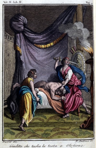 Judith taglia la testa di Holoferne. da Unknown Artist
