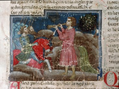 Giulio Cesare (101-44 a.C.) si rivolge ai suoi guerrieri (dettaglio) da Unknown artist