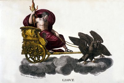 Giove (Zeus). Incisione del XIX secolo da Unknown artist