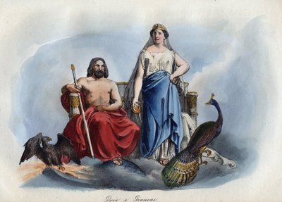 Giove e Giunone - incisione da 