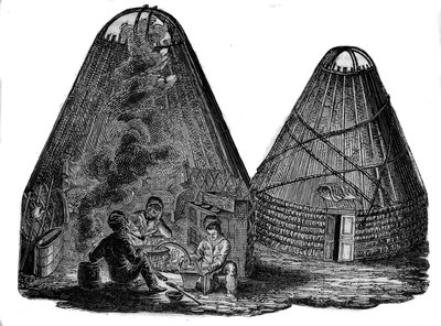 Kalmuk (Mongoli occidentali) davanti alla loro tenda da Unknown artist