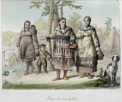 Kamtschadales (o Kamtschadalles), popolo della Siberia. da Unknown artist