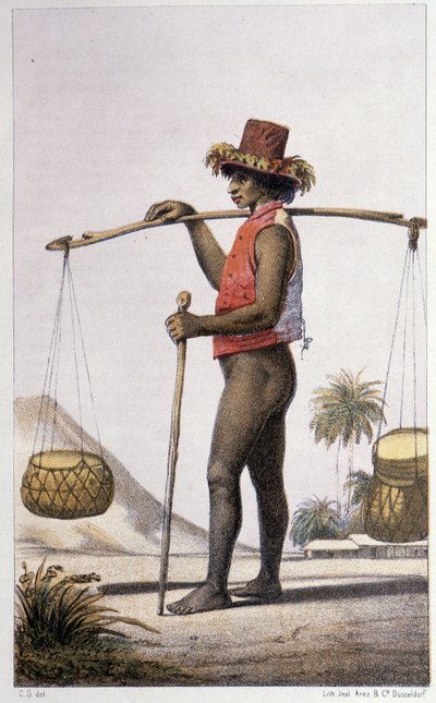 Kanak, Honolulu - in "First swedish circumnavigation" di Skogman Carl Johan Alfred, ed. Stoccolma, Adolf Bonnier da Unknown artist