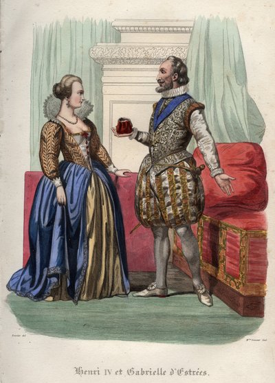 Re Enrico IV di Francia e la sua amante Gabrielle d
