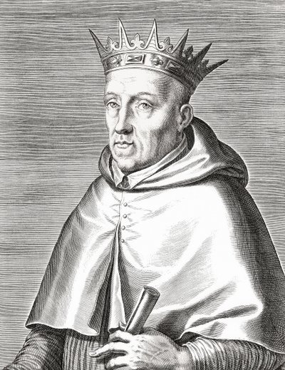 Re Enrico I del Portogallo e un cardinale. Henrique I. Ritratto. da Unknown artist