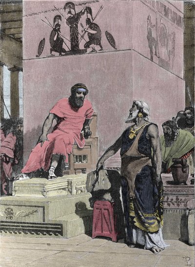 Re Tarquinio il Superbo, di origine etrusca da Unknown artist