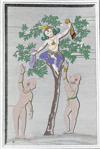 Krishna ruba i vestiti di due gopi. L. M. Langlès: 
