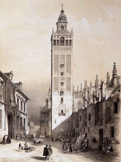 La Giralda, Siviglia, "Spagna Artistica e Monumentale dei famosi siti e monumenti di Spagna" di Don Genaro Perez de Villa da Unknown artist