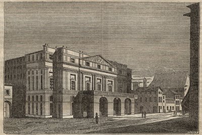La Scala a Milano - Vista del teatro della Scala a Milano, Italia - 1837 da Unknown artist