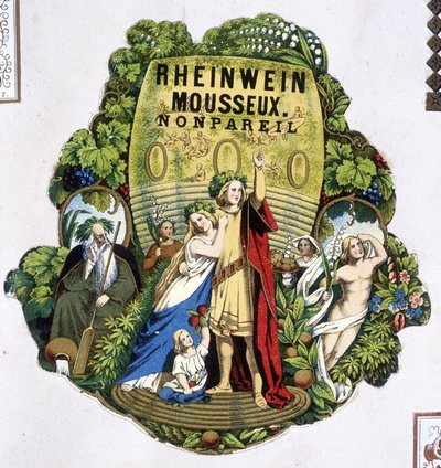 Etichetta di "Rheinwein sparkling - Monpareil", sd. XIX secolo da Unknown artist