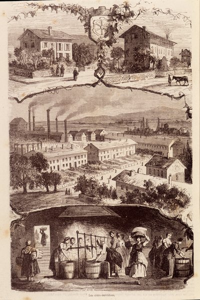 Città del lavoro in Francia nel XIX secolo da Unknown artist