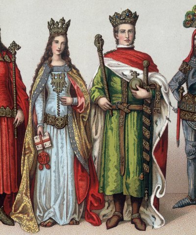 Ladislao II o V Jagellone (1350-1434), Gran Duca di Lituania e Re di Polonia. Cromolitografia del XIX secolo da Unknown artist