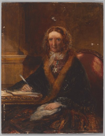 Lady Gough, indossando la Stella di Maharajpoor, una delle quattro donne che ricevettero questa decorazione per essere presenti alla battaglia del 29 dicembre 1843 da Unknown artist