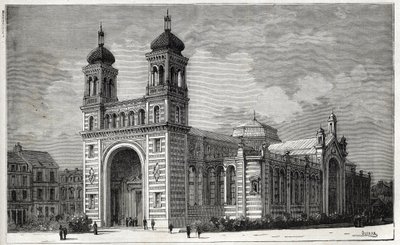 Il Palais Rameau (1878-1881) a Lille - incisione del 1884 da Unknown artist