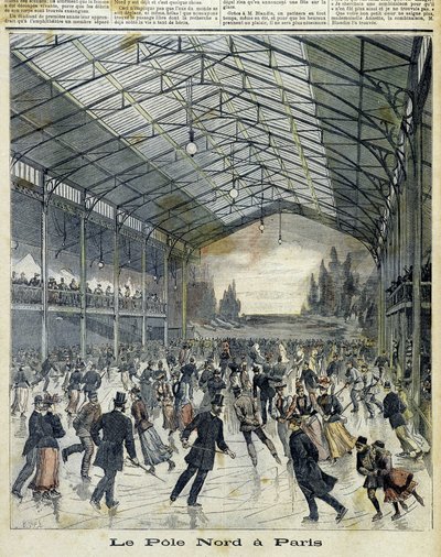 Le Pole Nord a Parigi: parigini che pattinano - in "Le Petite Journal", nov. 1892 da Unknown artist