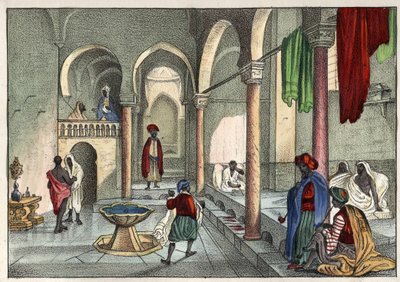 Il bagno moresco (bagno pubblico) ad Algeri circa 1830. in "L