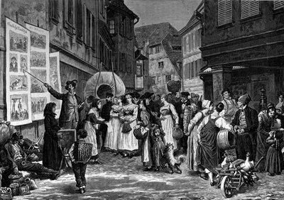 Le chanteur de lamte en Alsace. Incisione in 