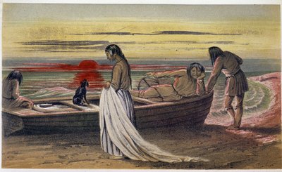 Il sudario "Il lenzuolo" - in "Exploration of the Labrador Peninsula" di Hind, Londra da Unknown artist