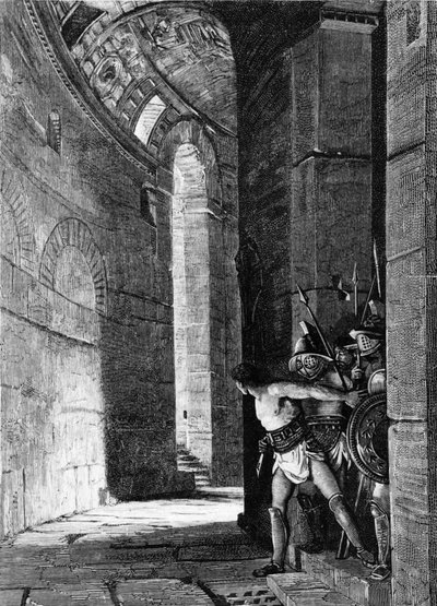 Fuga di Spartaco. Incisione del XIX secolo da Unknown artist