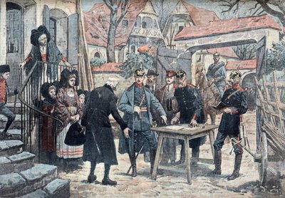Les Alsace, mars 1918 (Ufficiali tedeschi in campagna in Alsazia, marzo 1918) Illustrazione tratta da "Le pelerin" 10/03/1918 Collection privee Â da Unknown Artist