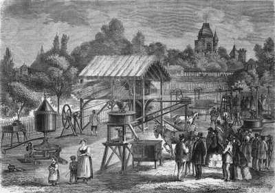 Le macchine agricole di Mr. Joseph Pinet Jr., costruttore ad Abilly (Indre et Loire) nel 1865 da Unknown artist