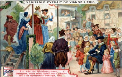 Vita di Shakespeare: il giovane Shakespeare assiste per la prima volta a una rappresentazione drammatica da Unknown artist